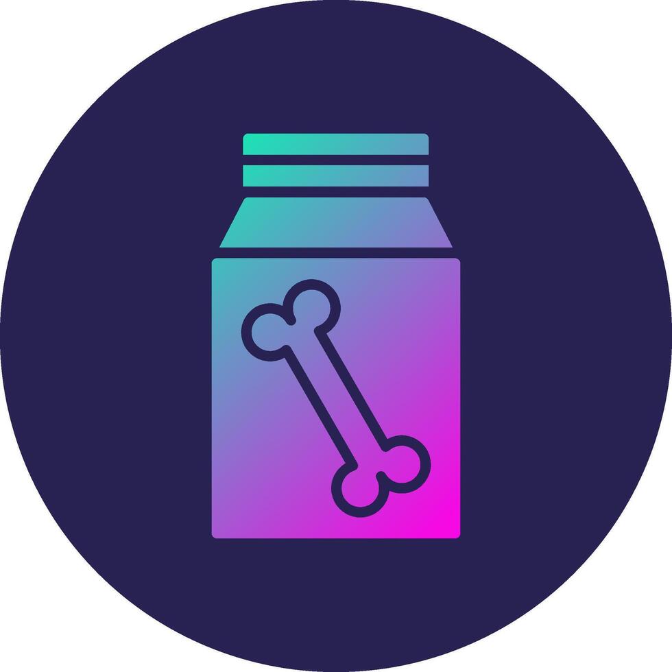 Dog Food Glyph Gradient Circle Icon Design vector