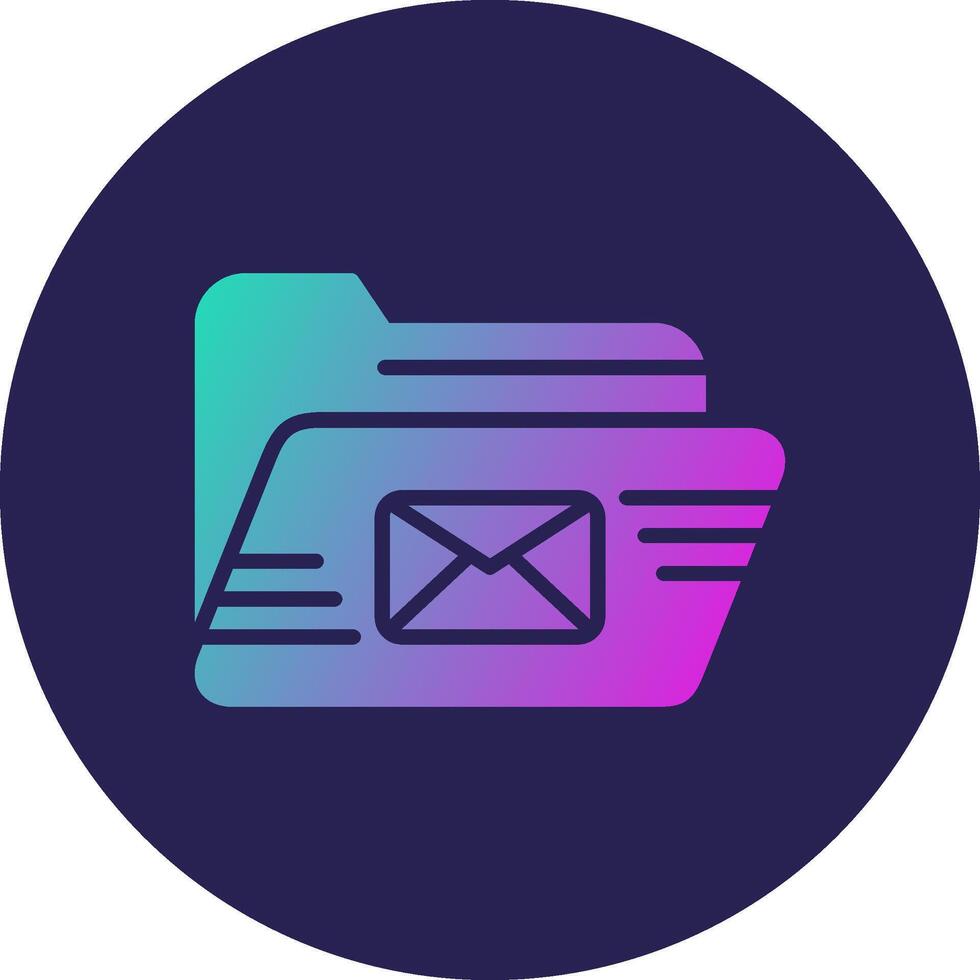 Sms Glyph Gradient Circle Icon Design vector