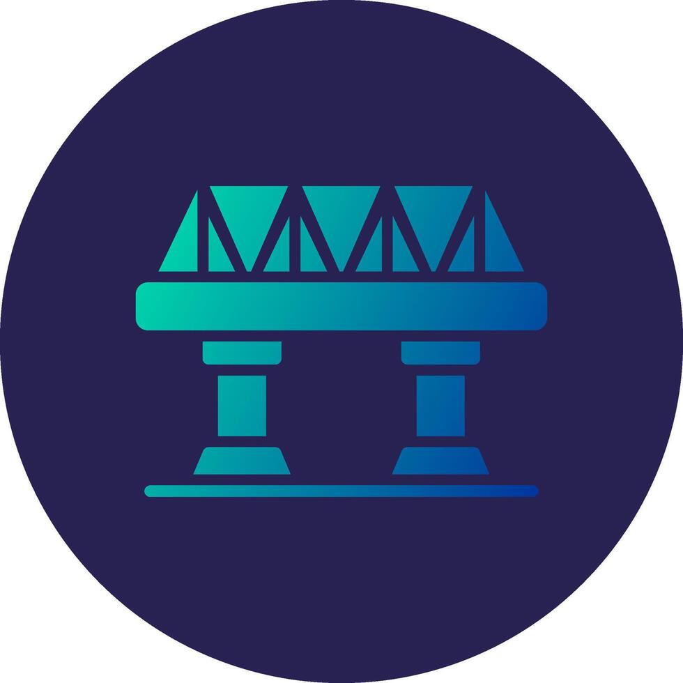 Bridge Glyph Gradient Circle Icon Design vector