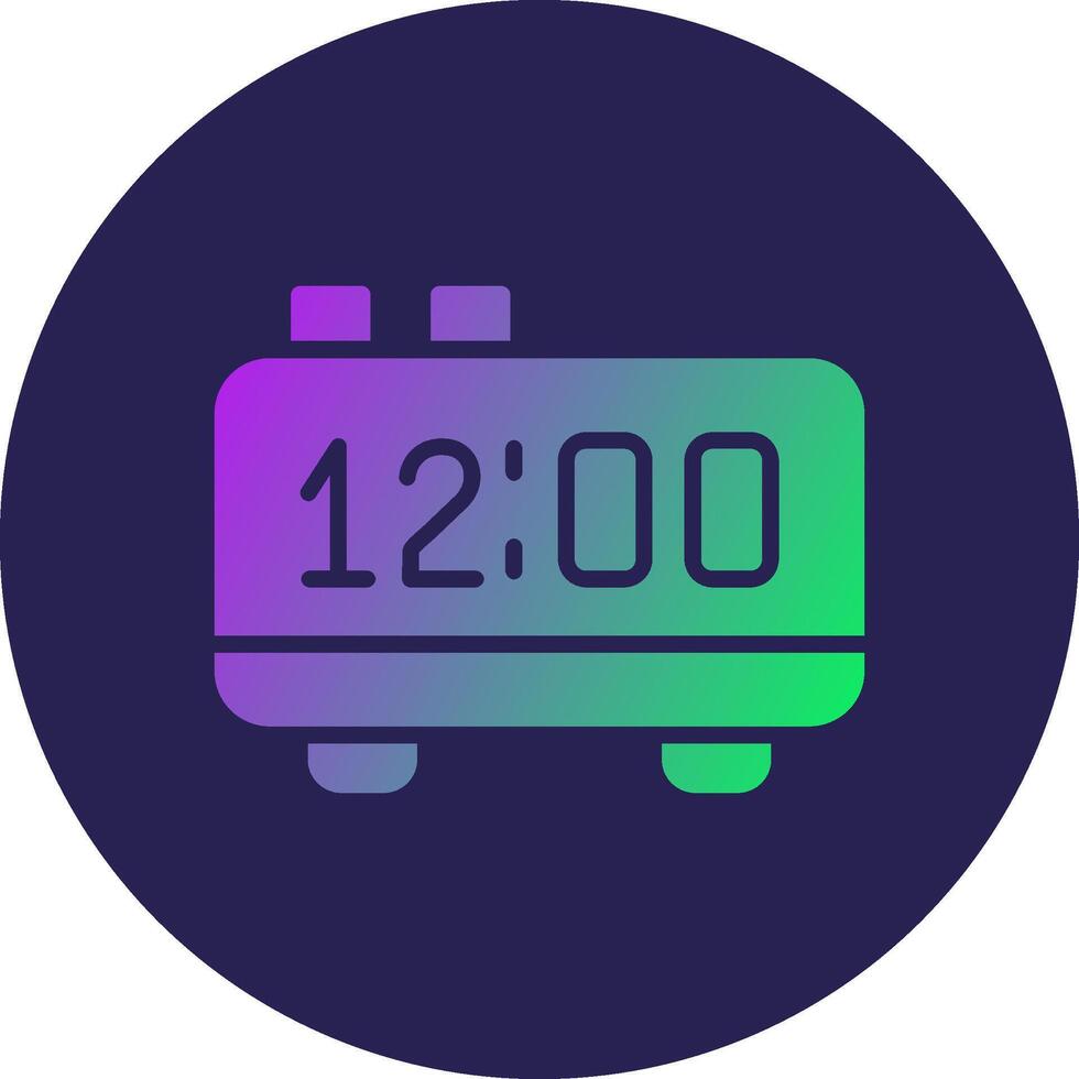 Midnight Glyph Gradient Circle Icon Design vector