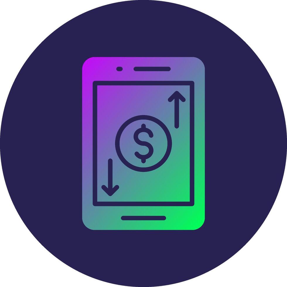 Svg Glyph Gradient Circle Icon Design vector