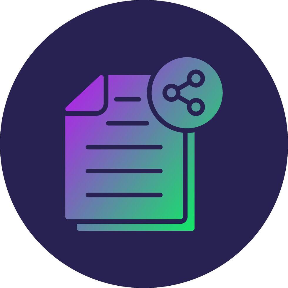 Share Glyph Gradient Circle Icon Design vector
