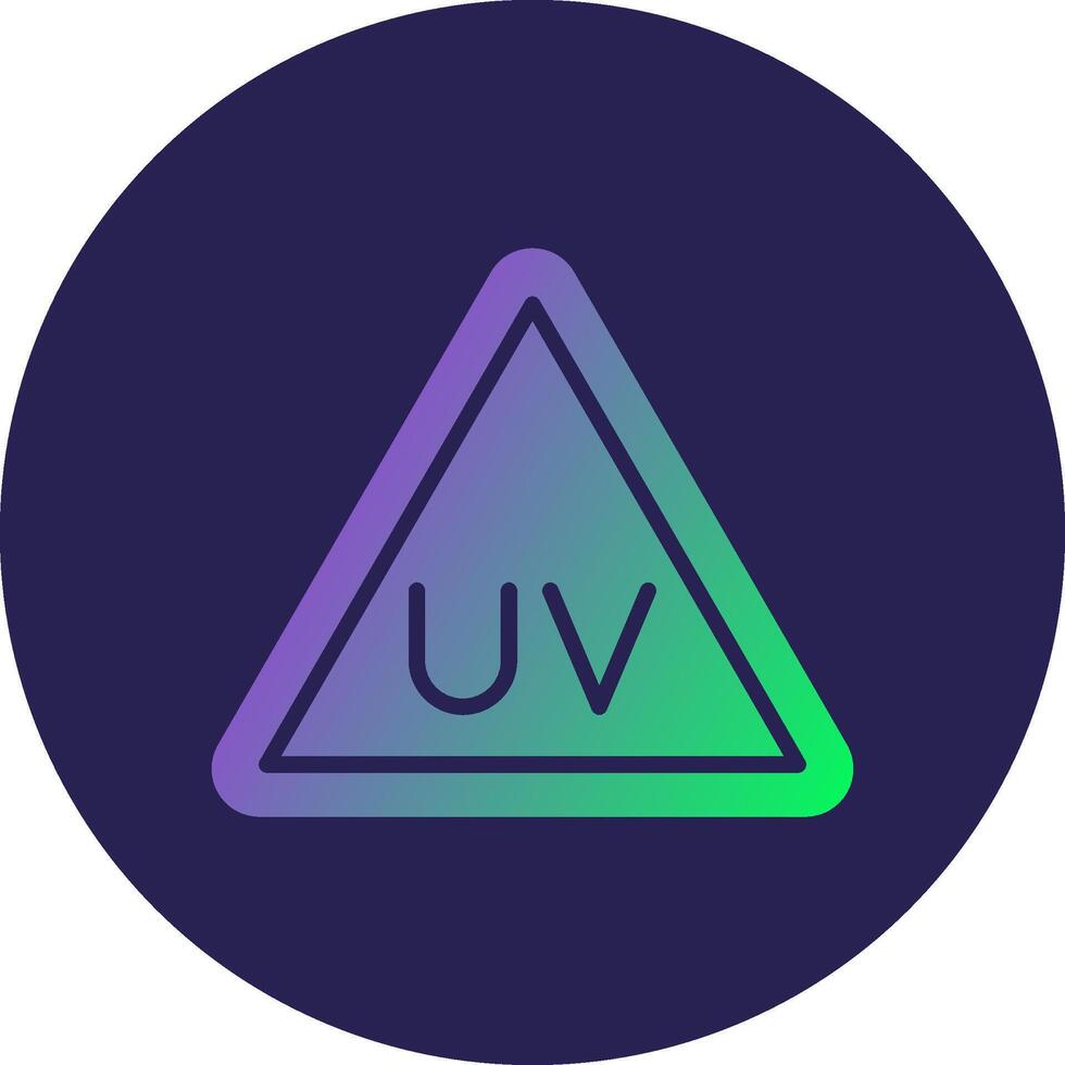 Uv Radiation Glyph Gradient Circle Icon Design vector