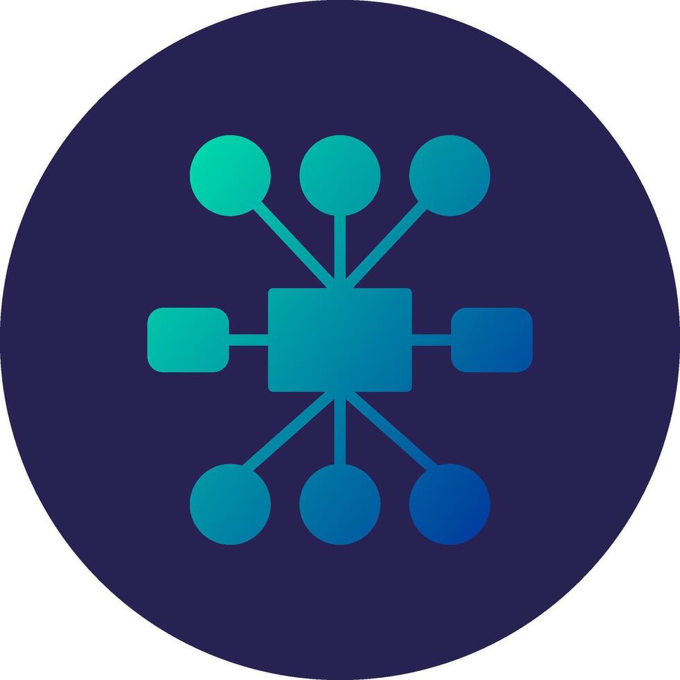 Hierarchy Glyph Gradient Circle Icon Design vector