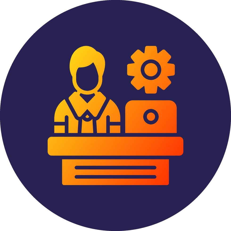 Administrator Glyph Gradient Circle Icon Design vector