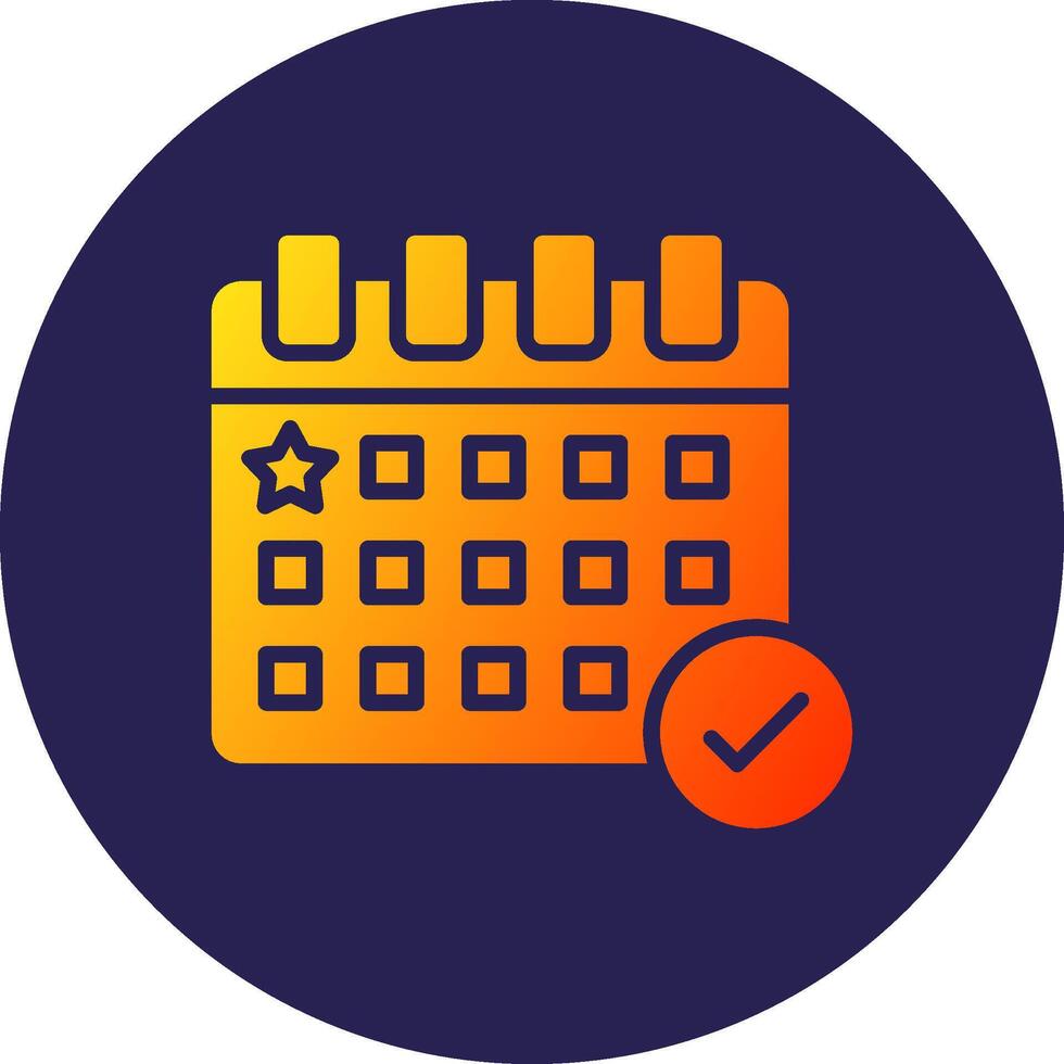 Event Glyph Gradient Circle Icon Design vector