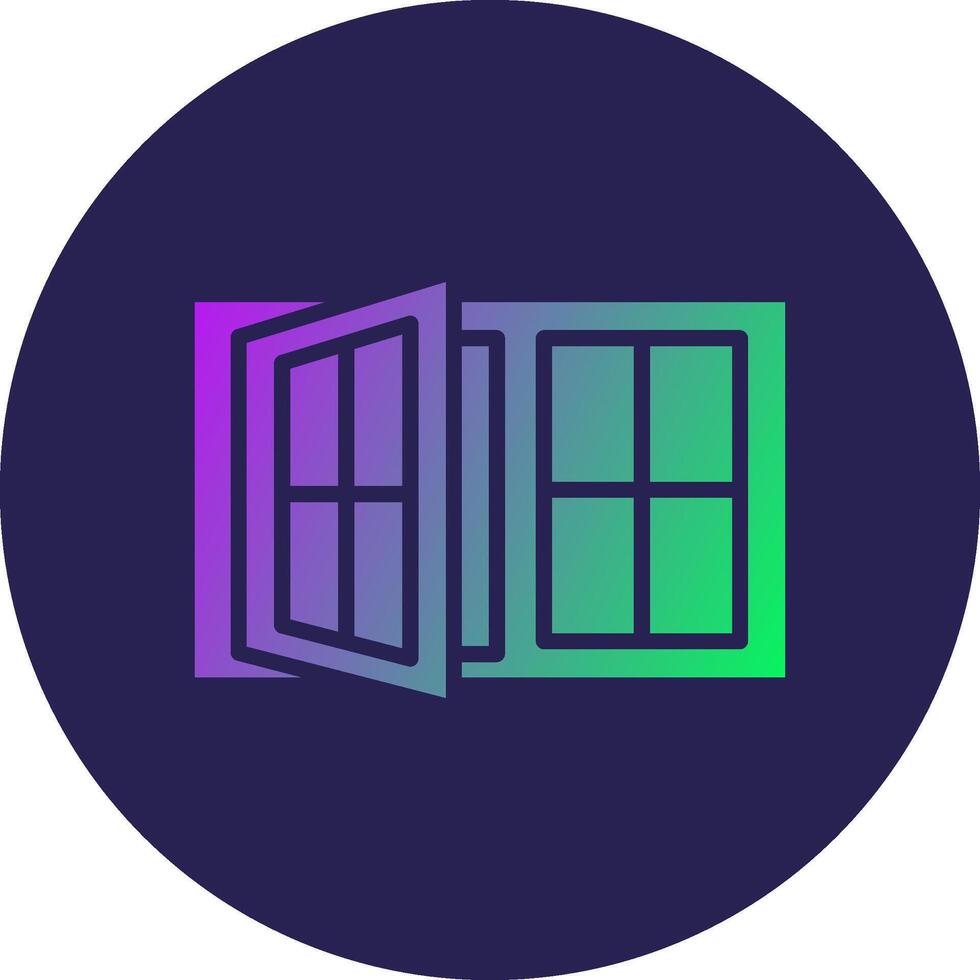 Window Case Glyph Gradient Circle Icon Design vector