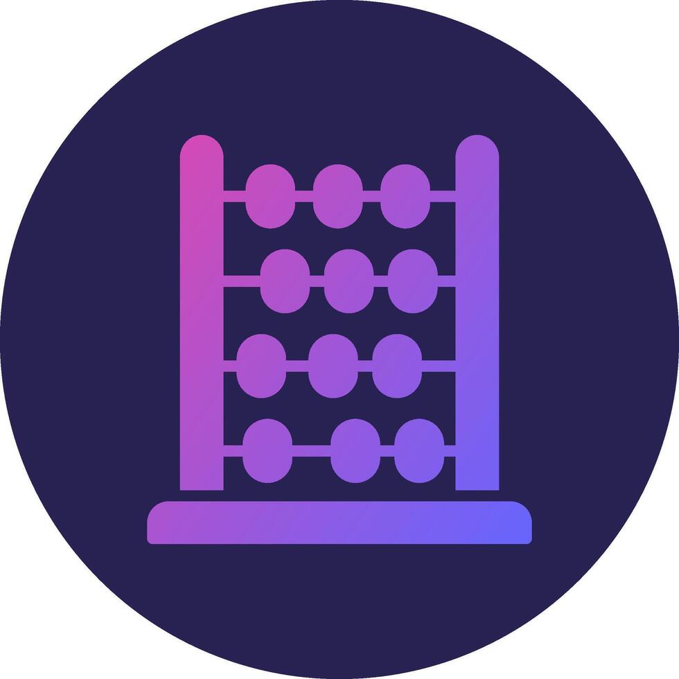 Abacus Glyph Gradient Circle Icon Design vector