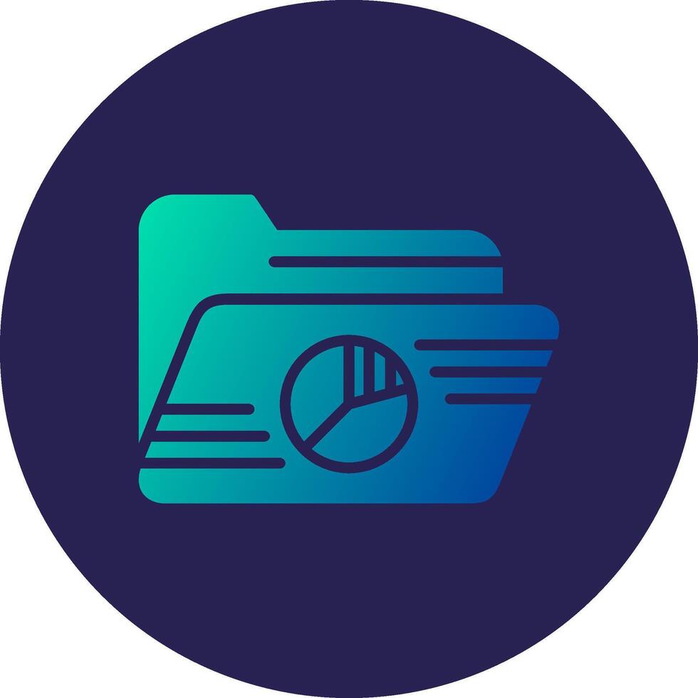 Pie Chart Glyph Gradient Circle Icon Design vector