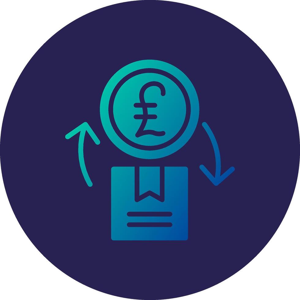 Money Glyph Gradient Circle Icon Design vector