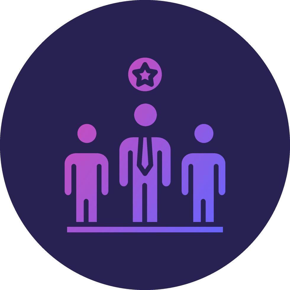 Leader Glyph Gradient Circle Icon Design vector
