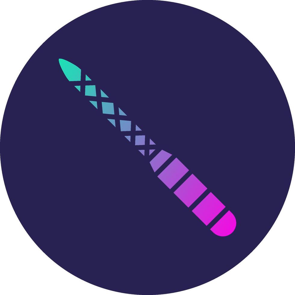 Nail File Glyph Gradient Circle Icon Design vector