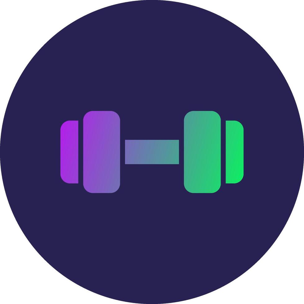 Dumbbell Glyph Gradient Circle Icon Design vector