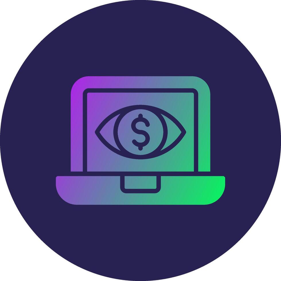 Svg Glyph Gradient Circle Icon Design vector