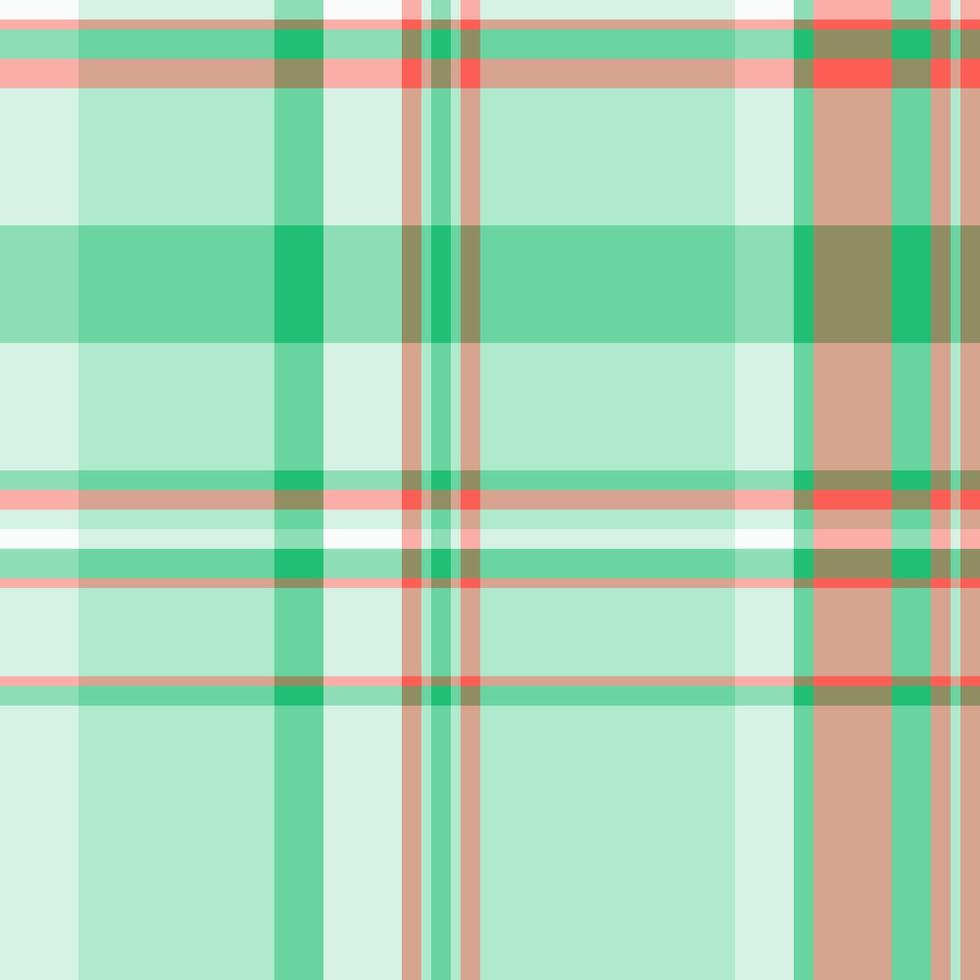 Rural background seamless , curve check tartan pattern. Stripe plaid textile fabric texture in mint and light colors. vector
