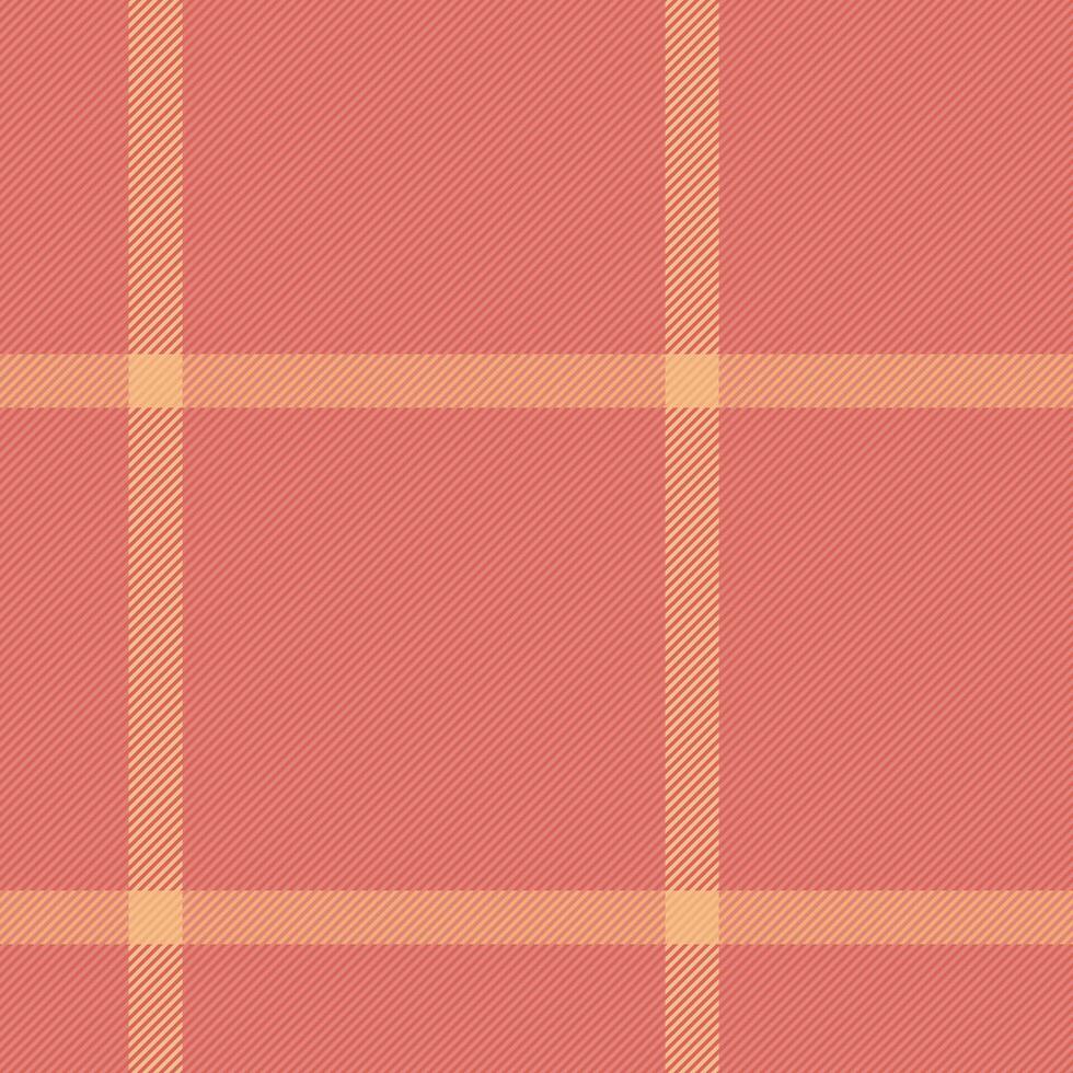 Hat seamless background tartan, business fabric check. Fiber plaid texture textile pattern in red and orange colors. vector