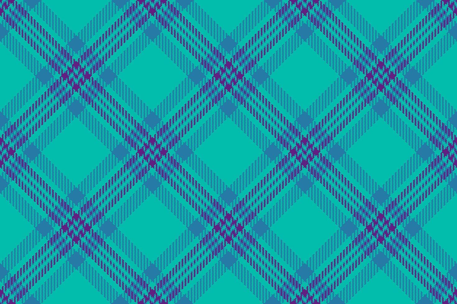 Drapery background plaid seamless, tracery texture textile tartan. Stripe fabric pattern check in teal and cyan colors. vector