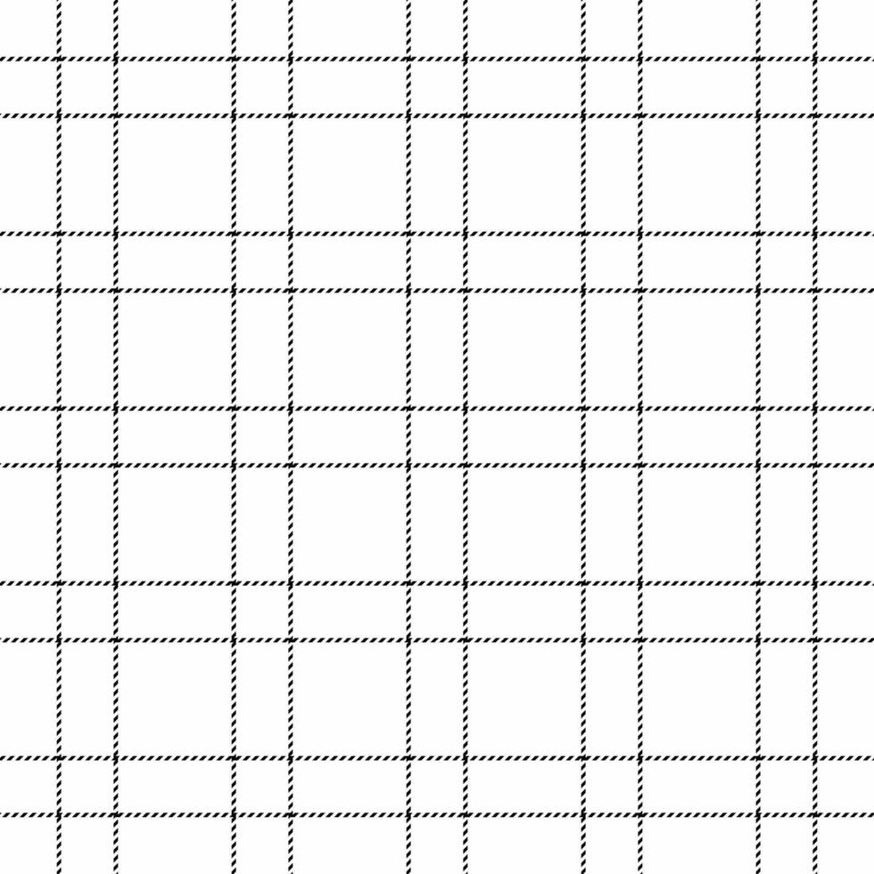 American textile texture, mockup plaid fabric pattern. Hispanic seamless check tartan background in white and black colors. vector