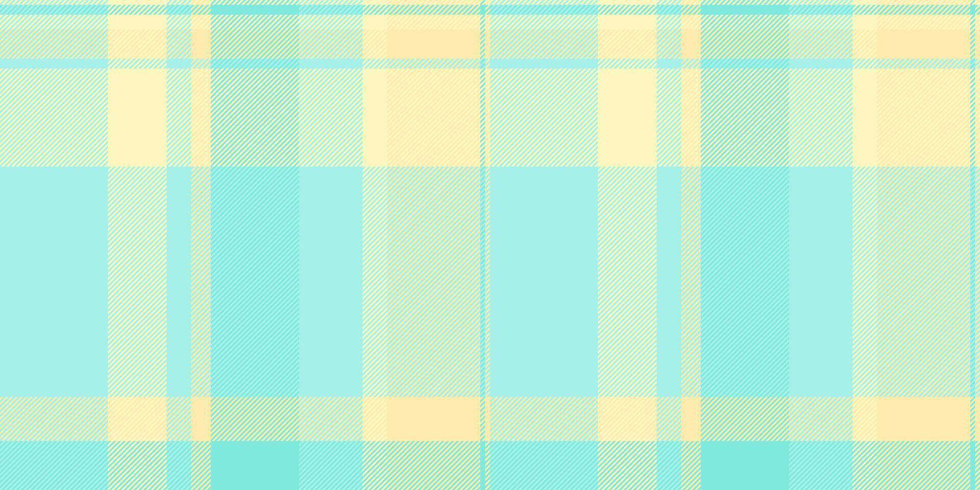 Panel seamless texture tartan, invitation textile check. Youth pattern fabric plaid background in teal and light colors. vector