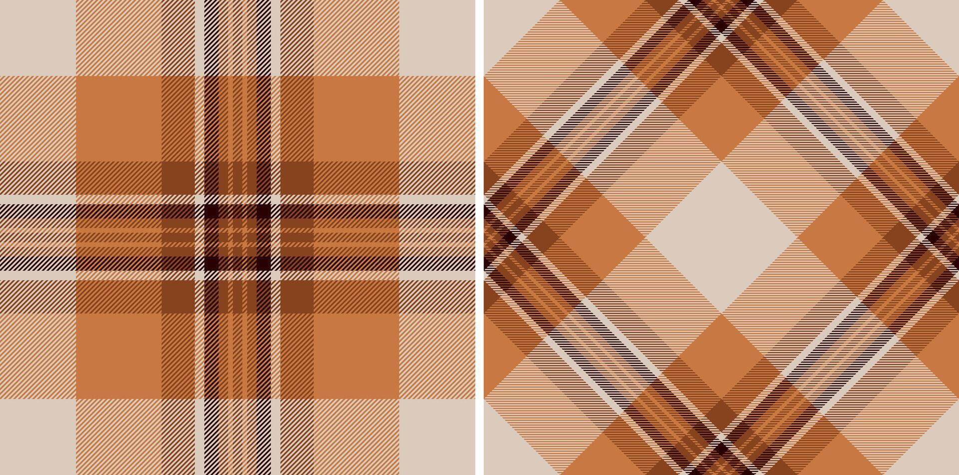 Texture fabric of seamless plaid background with a pattern tartan check textile. Set in dark colors. Trendy fashion essentials. vector