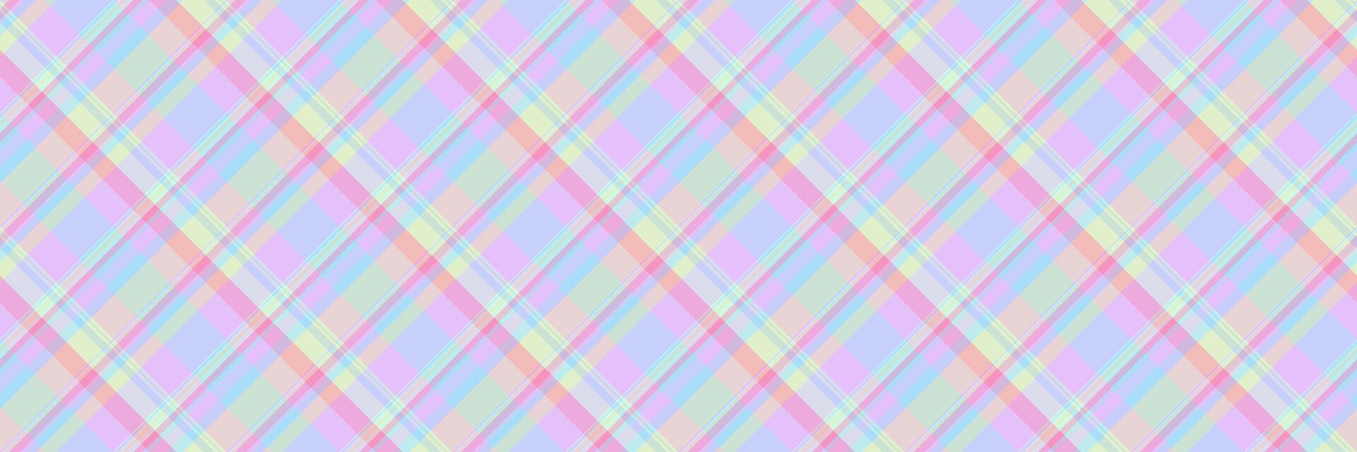 Female check tartan pattern, idea seamless texture background. Back textile plaid fabric in light and white colors. vector