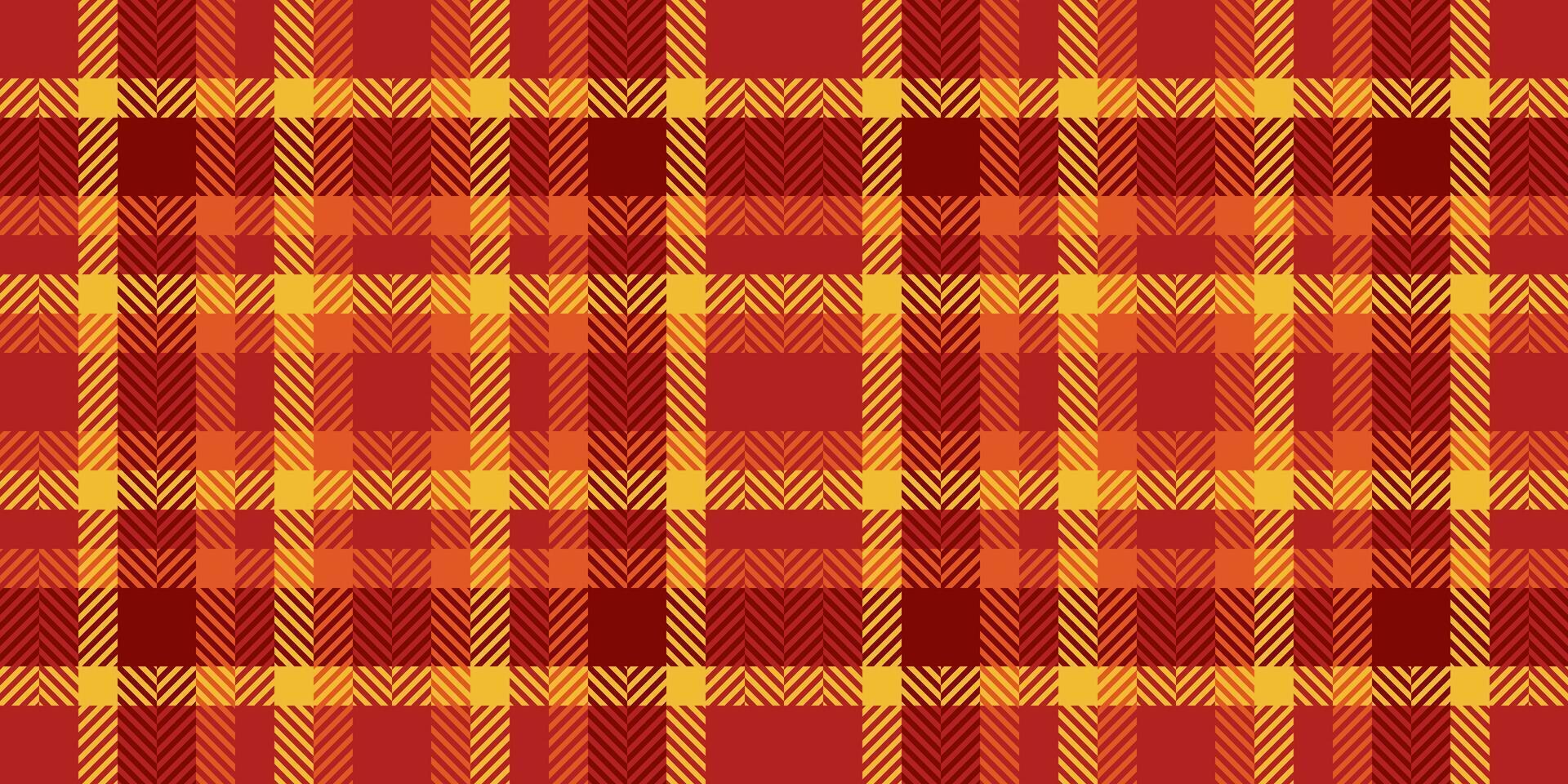 Tattersall textile check tartan, male pattern background seamless. Spanish fabric plaid texture in fire brick and orange colors. vector