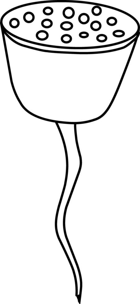 lotus on the water line art vector