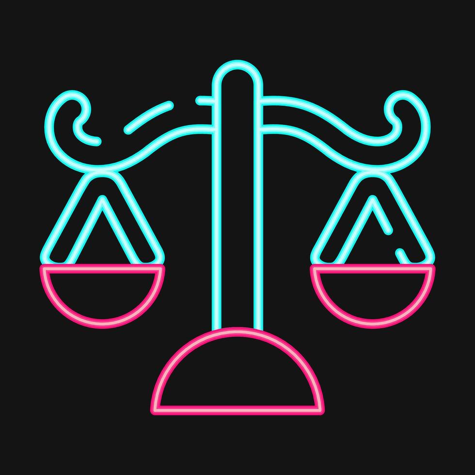 Icon scale. USA general election elements. Icons in neon style. Good for prints, posters, infographics, etc. vector