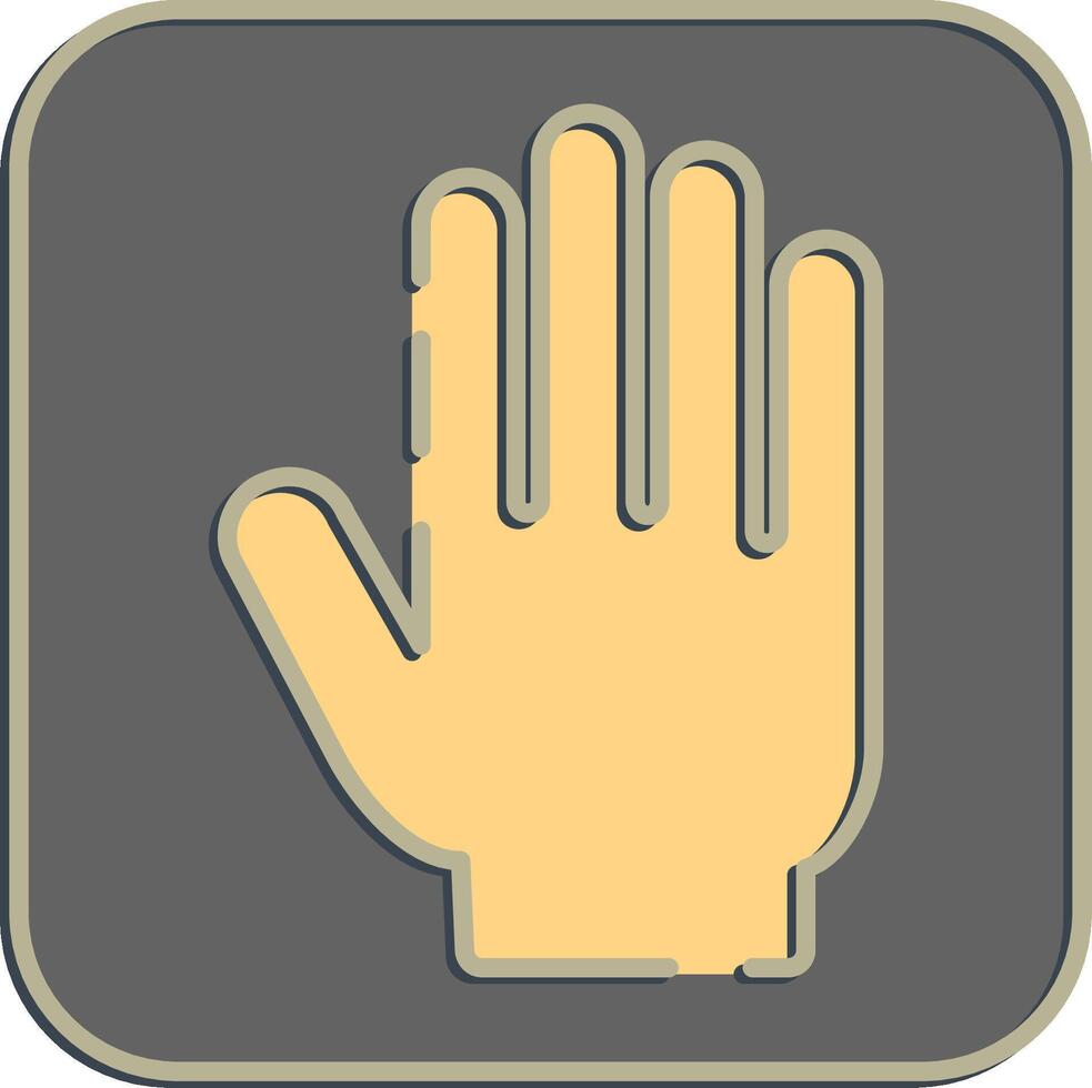 Icon hands up. USA general election elements. Icons in embossed style. Good for prints, posters, infographics, etc. vector