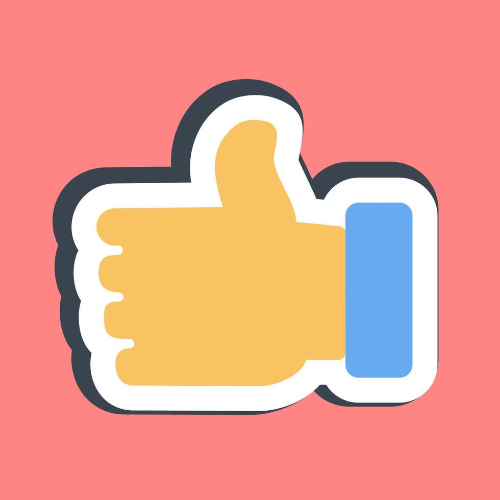 Sticker thumbs up. USA general election elements. Good for prints, posters, infographics, etc. vector