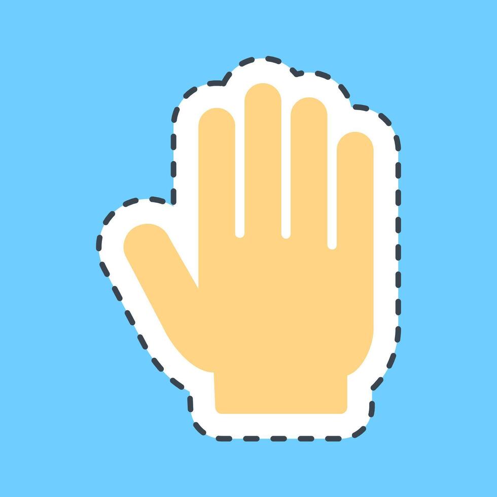 Cutting line sticker hands up. USA general election elements. Good for prints, posters, infographics, etc. vector
