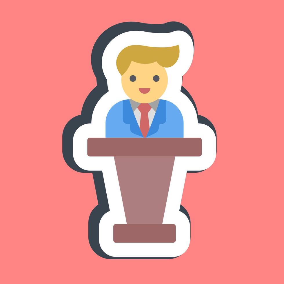 Sticker speech. USA general election elements. Good for prints, posters, infographics, etc. vector