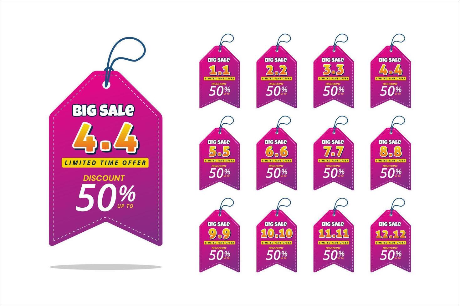 Big sale banner template, flash sale and promotion for web or social media, special offer banner vector
