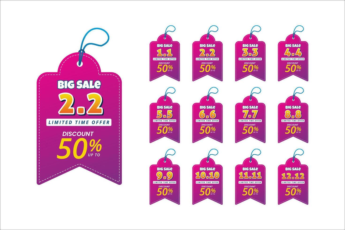 Big sale banner template, flash sale and promotion for web or social media, special offer banner vector