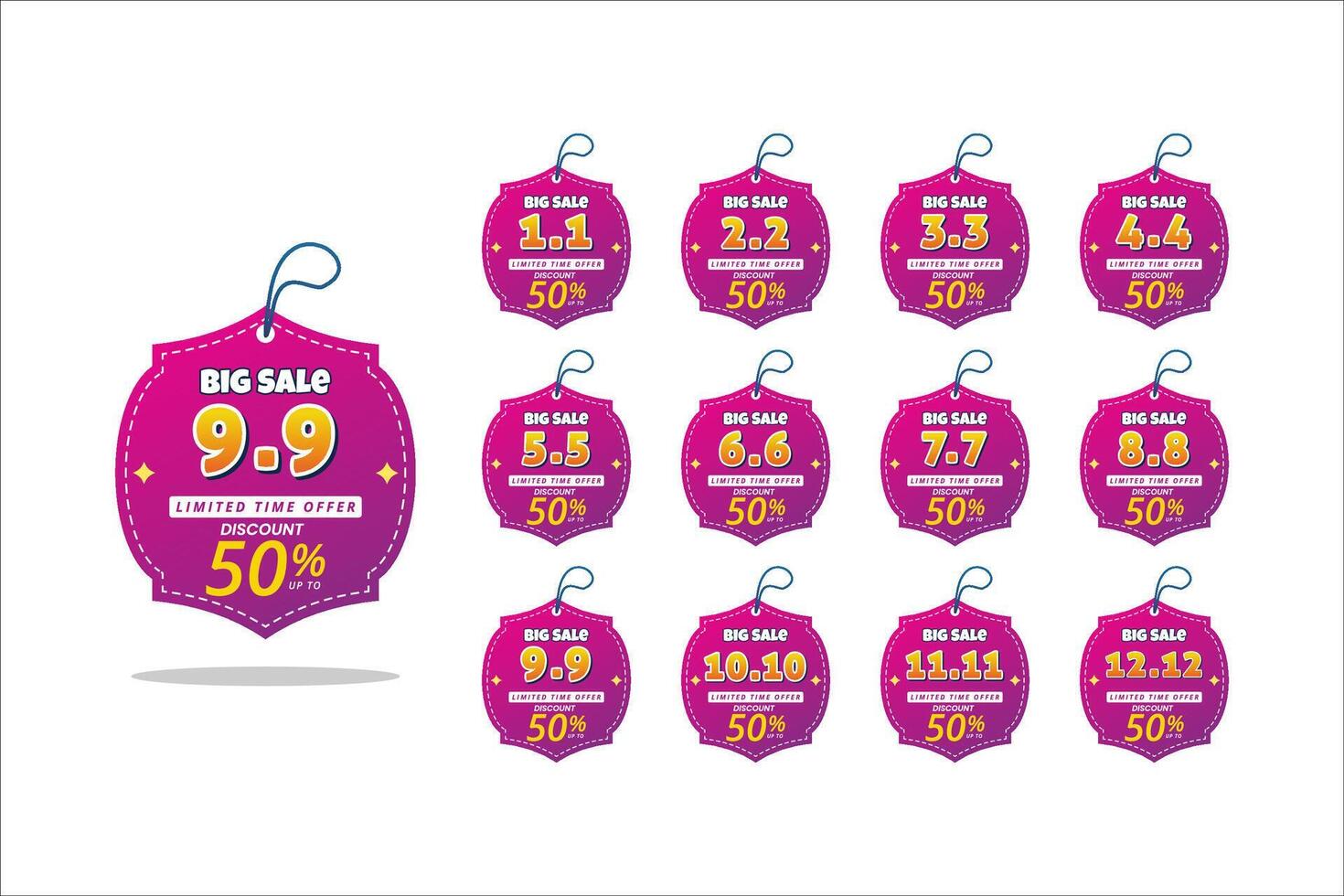 Big sale banner template, flash sale and promotion for web or social media, special offer banner vector