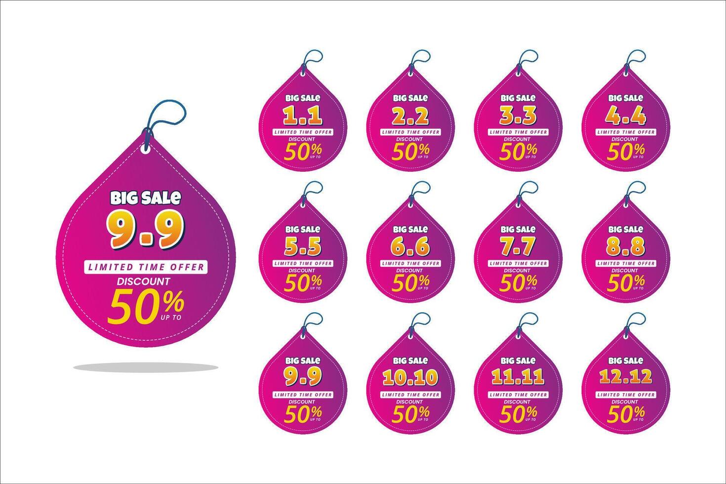 Big sale banner template, flash sale and promotion for web or social media, special offer banner vector