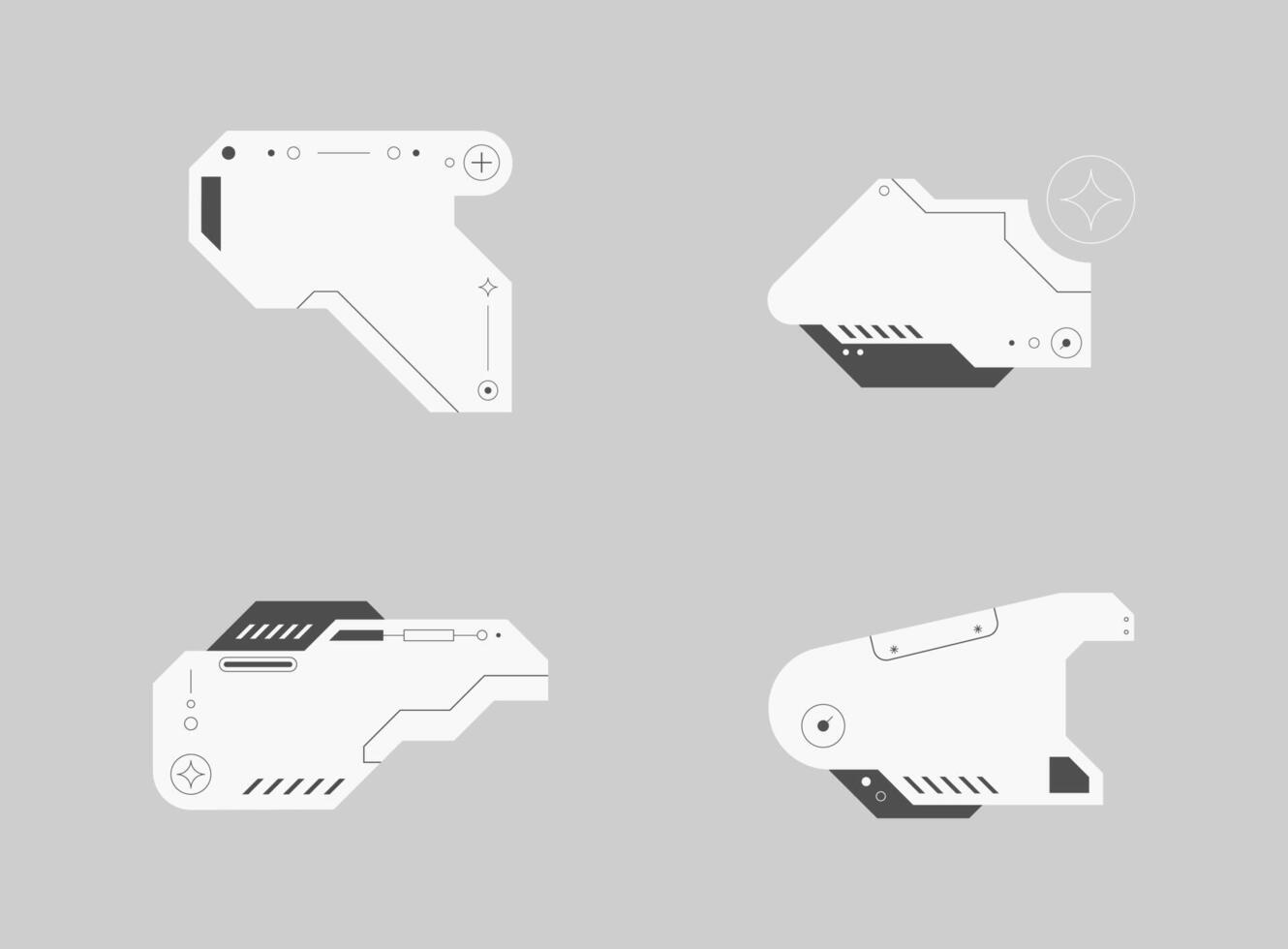 Futuristic interface ui elements. Futuristic HUD elements. Hud interface set. illustration. vector