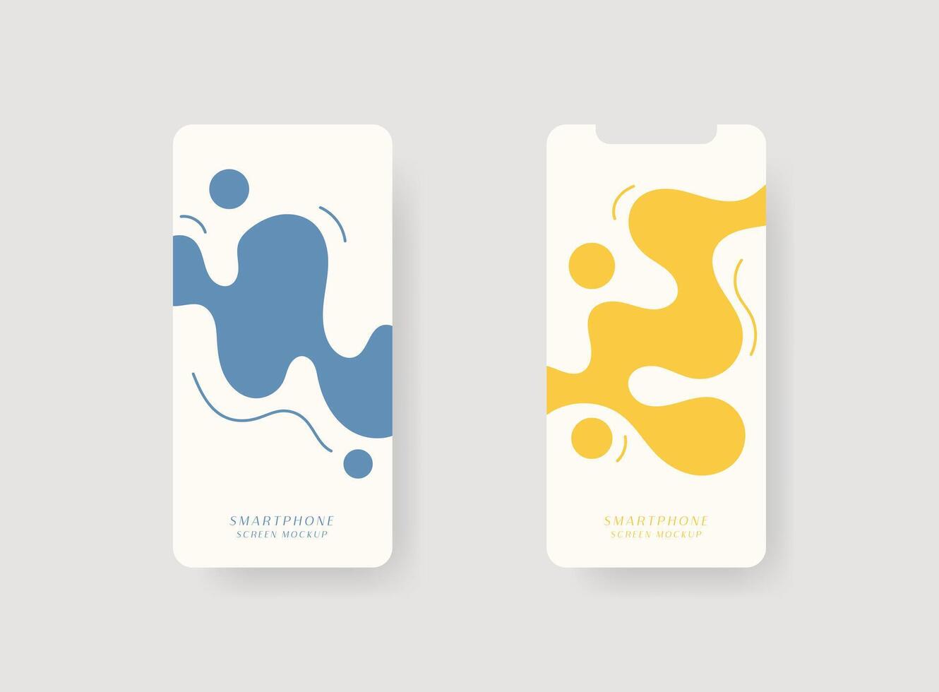 Set of smartphone screen mockup. Design for app interface, ux ui, and web design presentation concept. vector