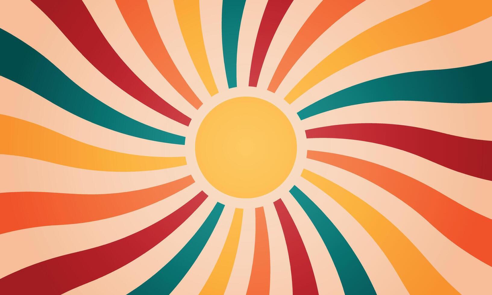 Retro sun burst vintage background. Swirl wallpaper. Spiral rays circus illustration. twisted design vector