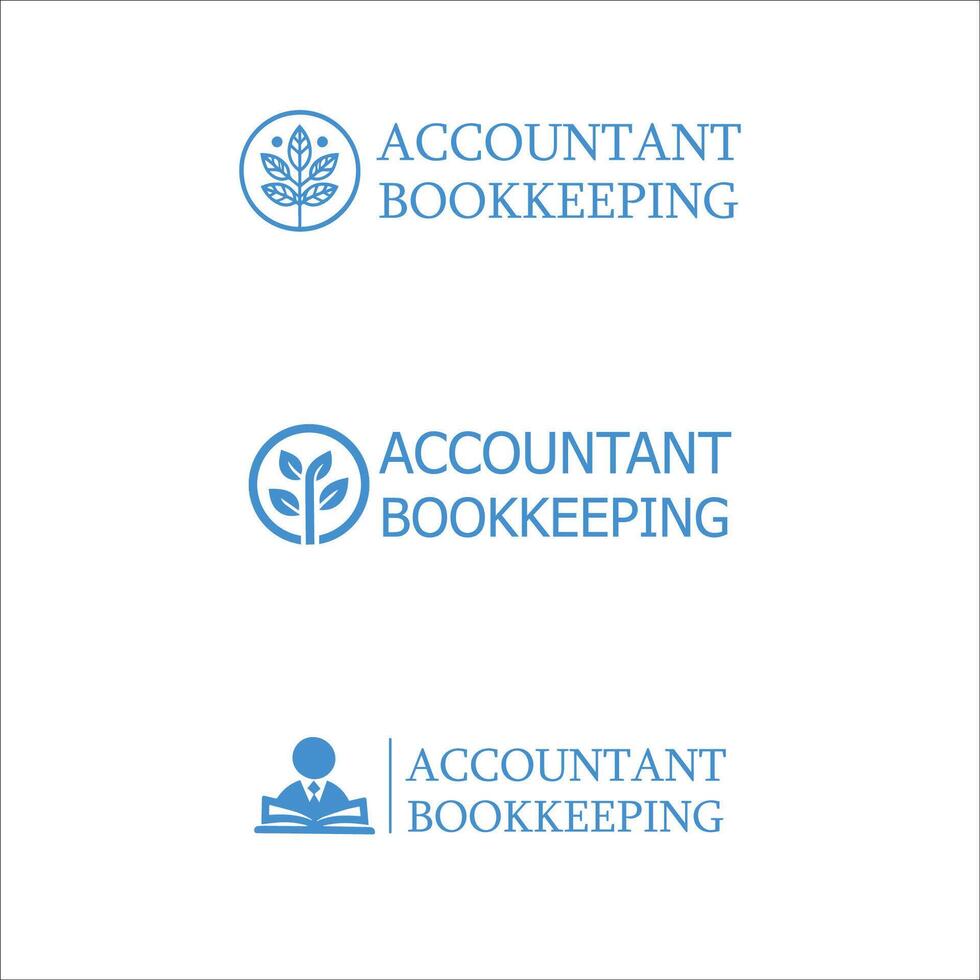 Accountant Bookkeeping Icon Logo vector