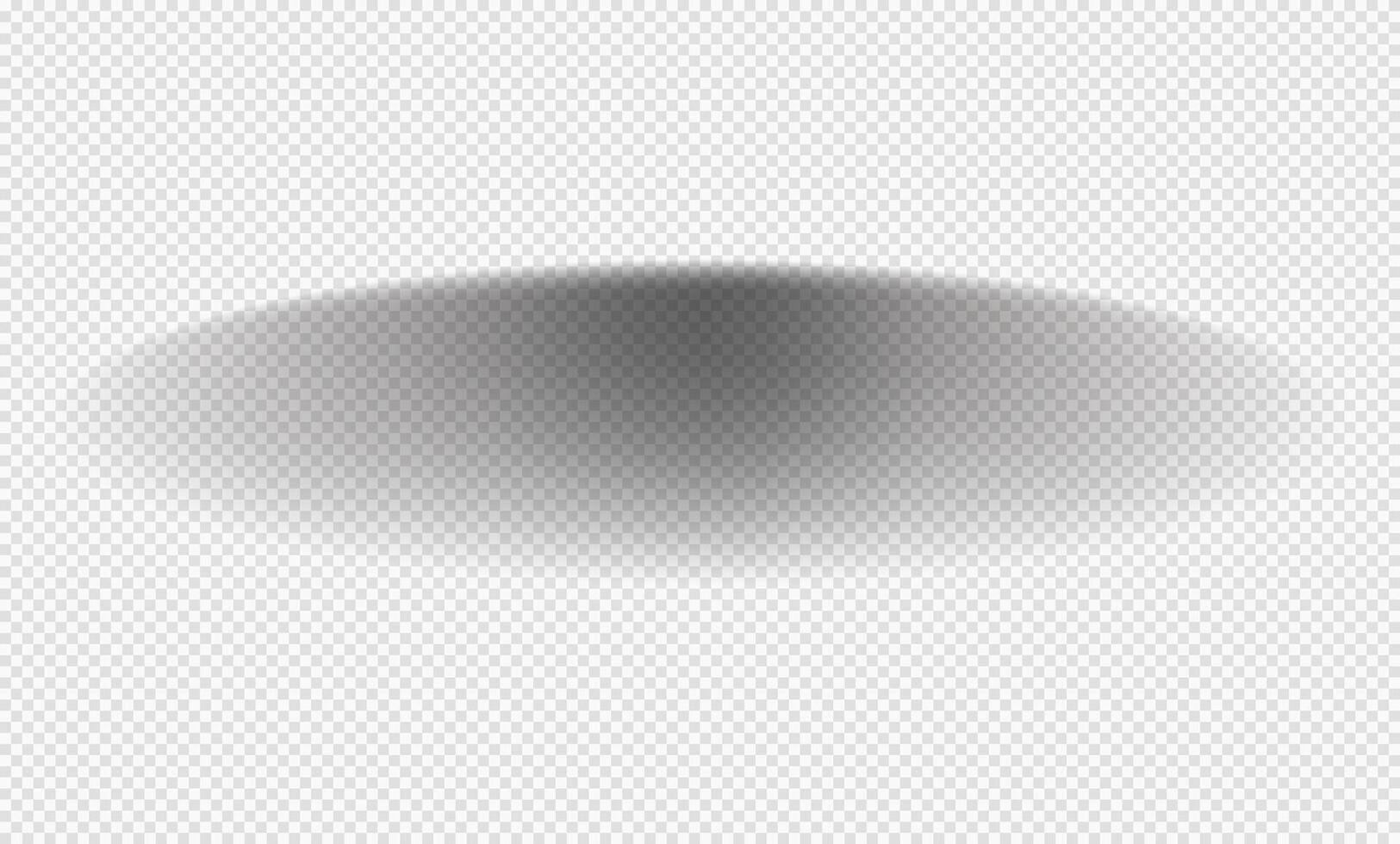 Realistic shadow with soft edges. shadow effect. Transparent oval shadow. vector