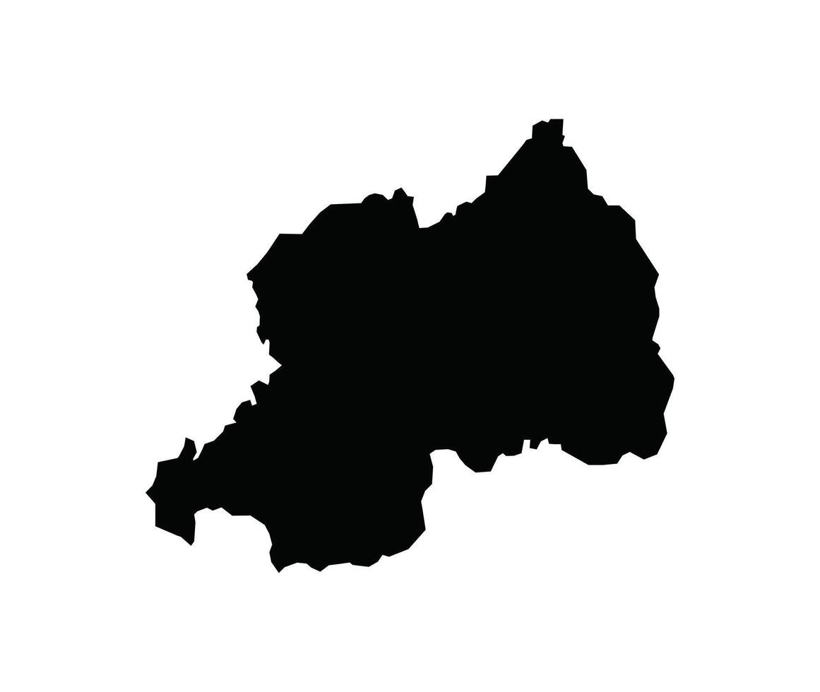 Map of Rwanda. Rwanda Map on white background. vector