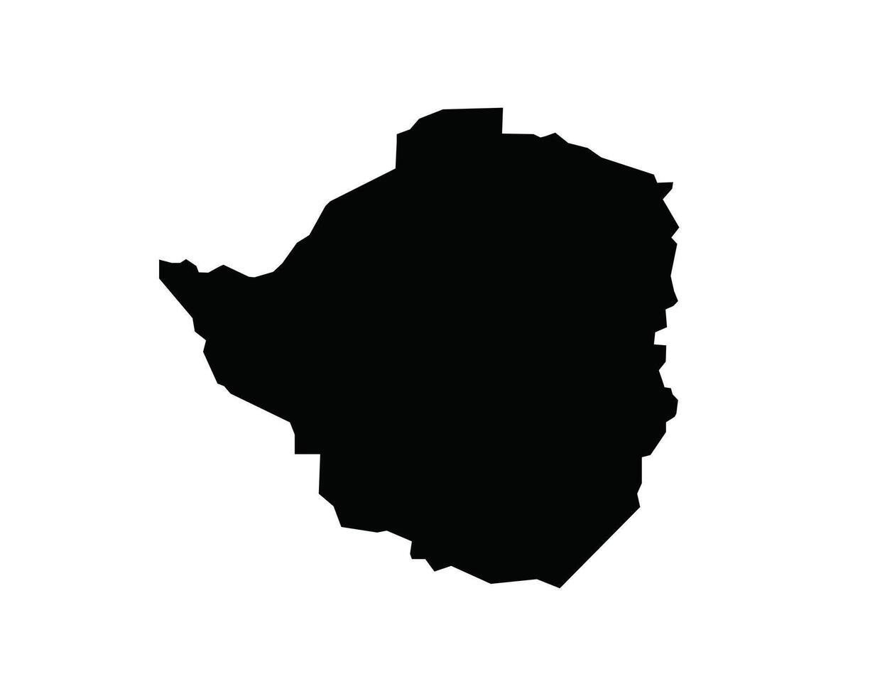 Map of Zimbabwe. Zimbabwe Map on white background. vector
