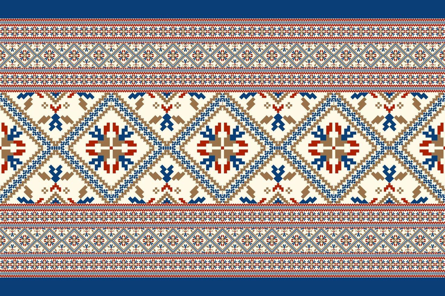 Geometric ethnic design pattern on white background vector