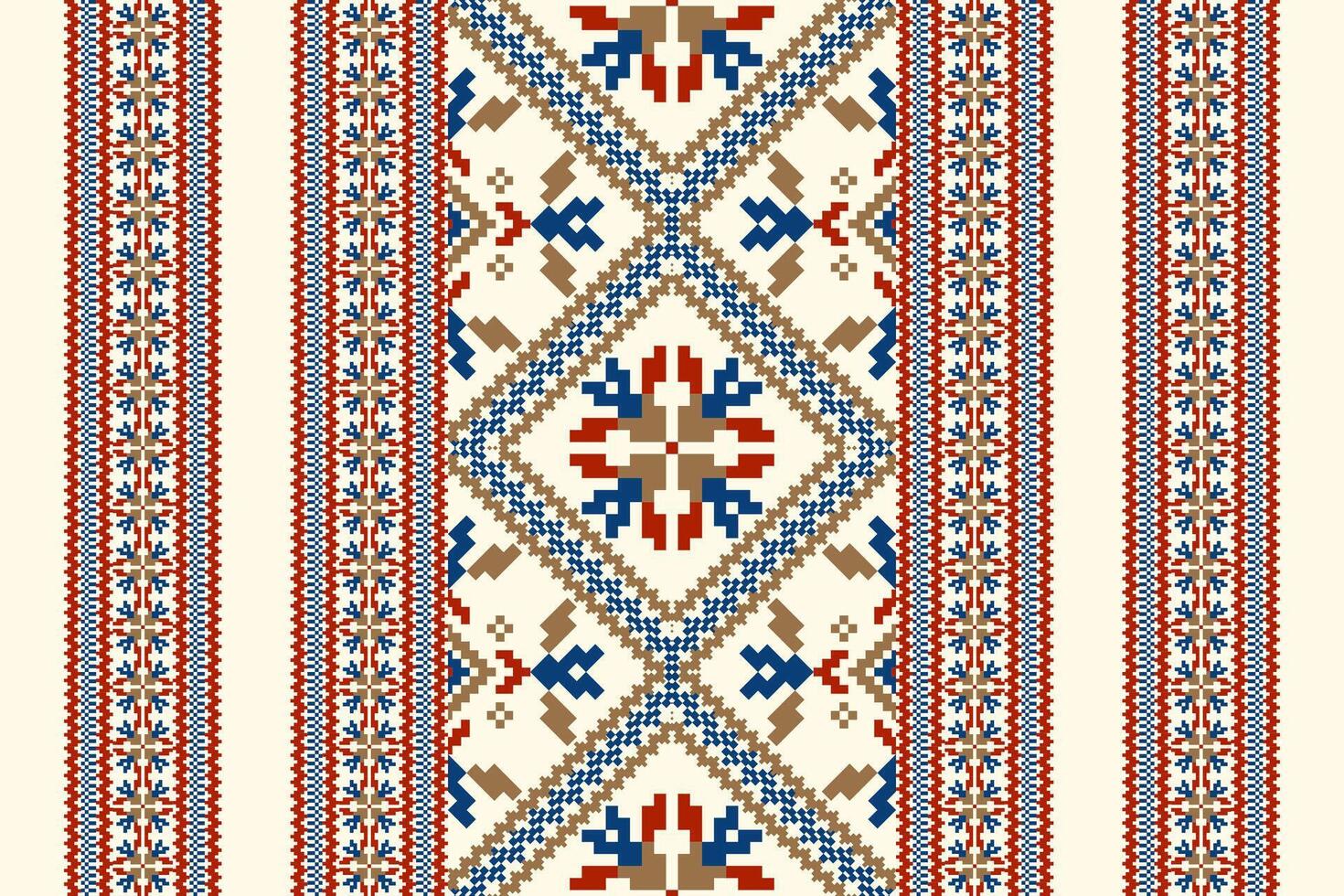 Geometric ethnic design pattern on white background vector