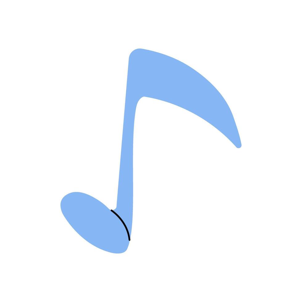 flat style music Illustration. Musical note sketch. Back to School. vector