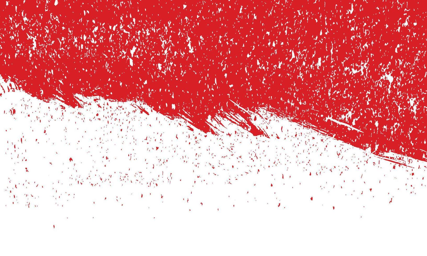 Abstract red and white grunge brush stroke Indonesian Flag background vector