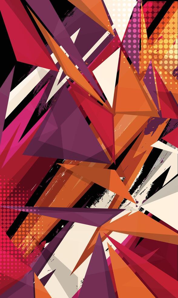 Abstract geometric triangle pattern background for car wrap sticker design and sports jersey fabric vector