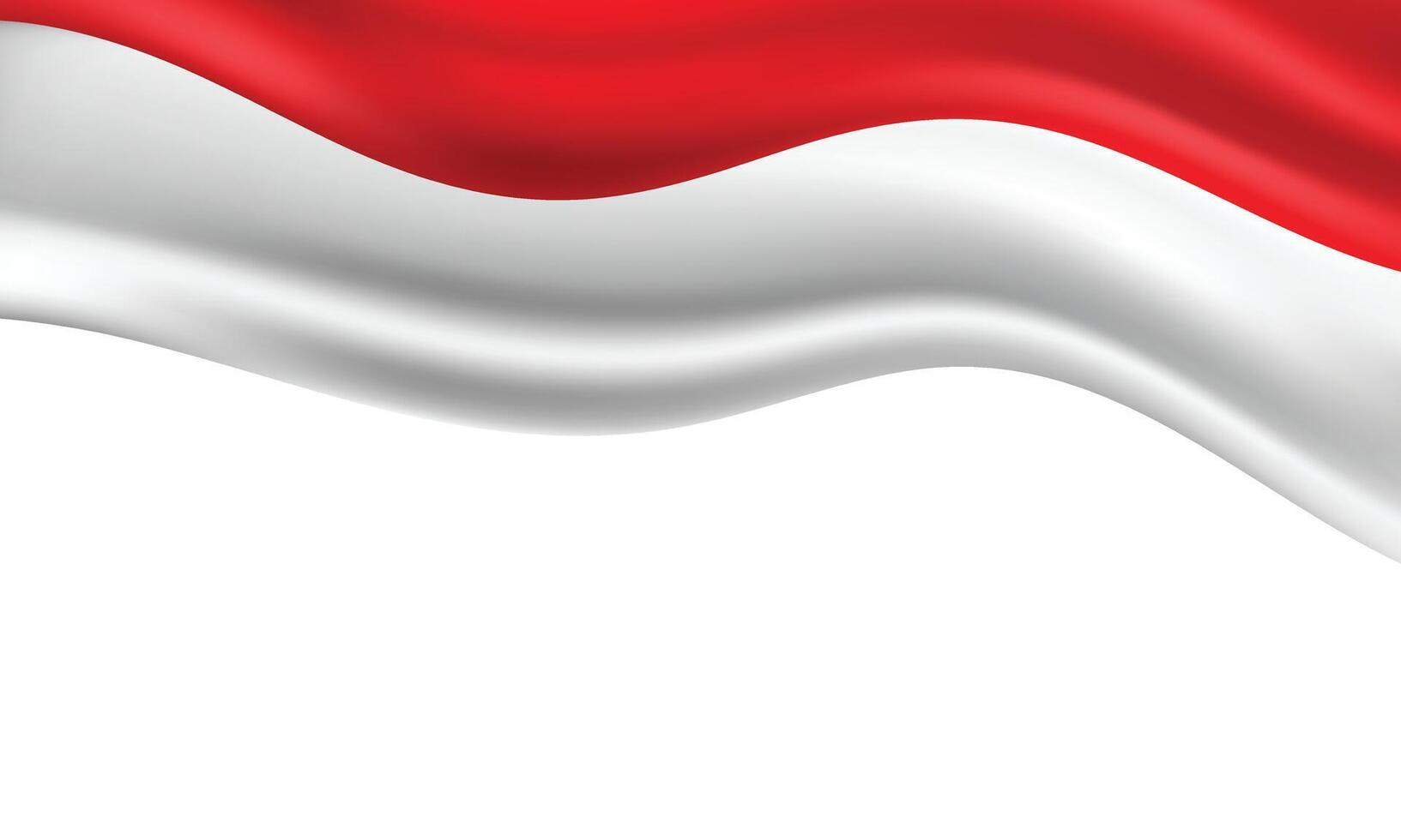 Blank background Indonesia flag flying suitable for National Day celebration greetings vector