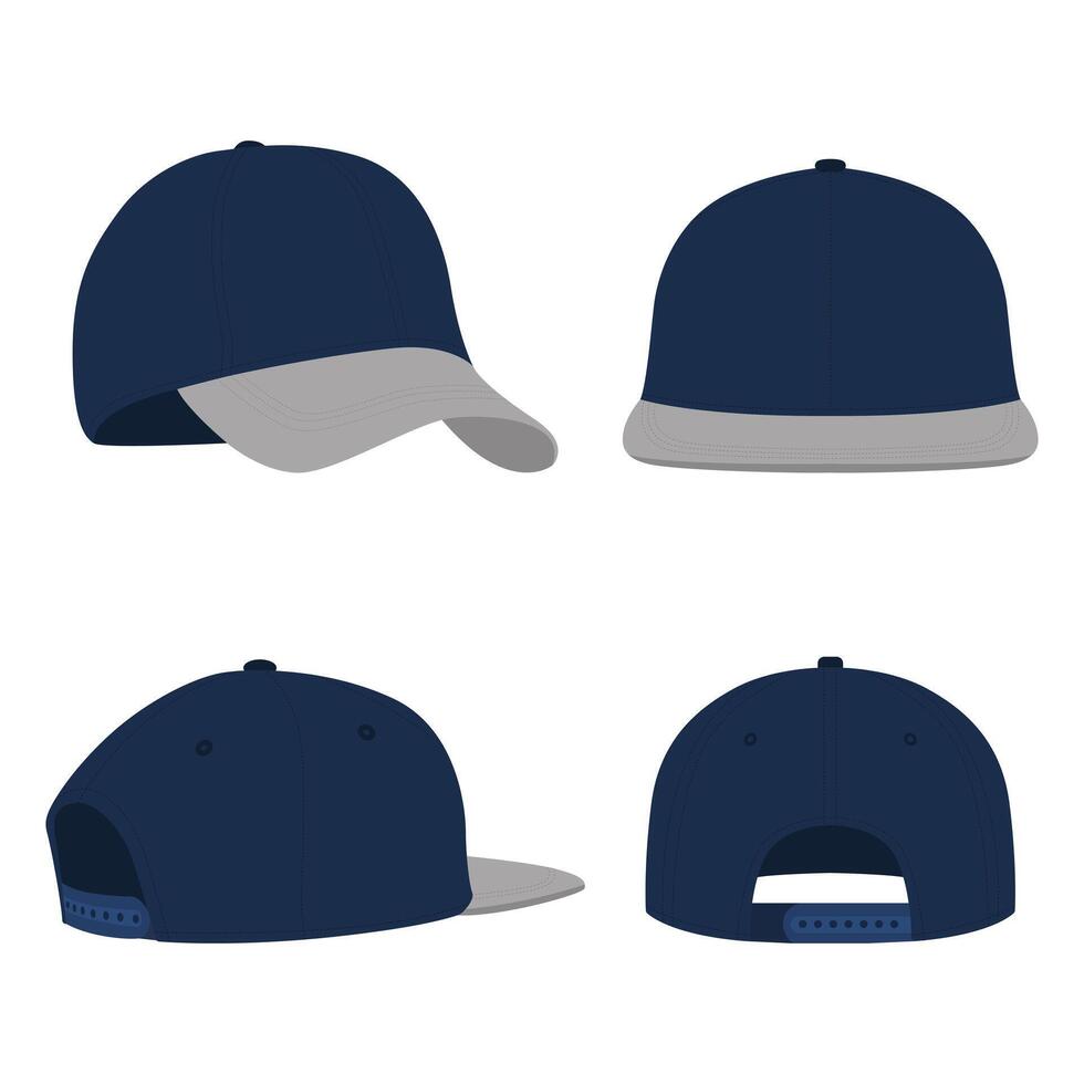 Modern men's hat illustration template vector